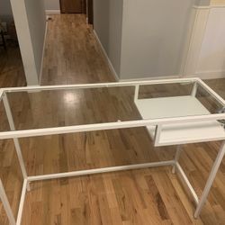 IKEA Glass &  Metal Desk 