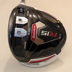 RH USED TAYLORMADE R15 DRIVER 10* ADJUSTABLE FACE/ DRAW / LOFT MATRIX PRO TO RED TIE R. FLEX GRAPHITE SHAFT W/ GOLF PRIDE GRIP 