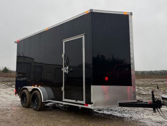 2026 TrueBlue 16x7x8 Black Semi-Screwless Enclosed Cargo Trailer