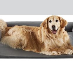 XXL Large Elevated Cooling Dog Bed, Raised Dog Cot Beds for Large Dogs, Elevated Outdoor Pet Bed, Chew Proof Portable Cooling Pet Cot with Skid-Resist