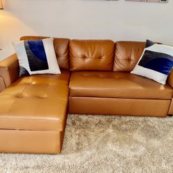 L Shaped Reversible Pull Out Couch With Chaise 