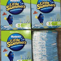 Huggies Little Swimmers Swim Diapers - Size Small (116 Total)