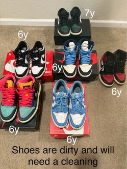 Jordan 1’s and Nike Dunk’s size 6Y and 7Y