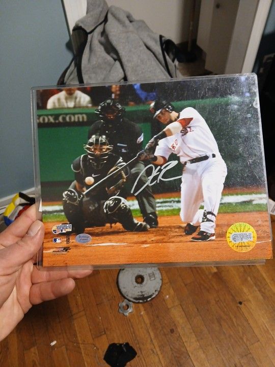      Duston Peoria Autographed Boston Redsox World Series Picture 