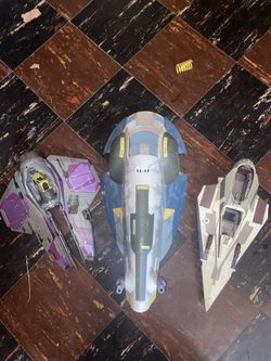 Star Wars Attack Of The Clones Jango fetts Slave 1 Jedi Straighter Part Lot 