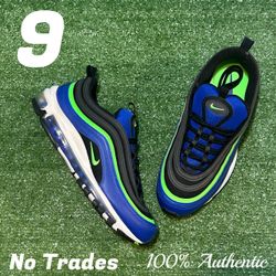 Size 9 Nike Air Max 97 “Hyper Blue Green Strike” 📚 