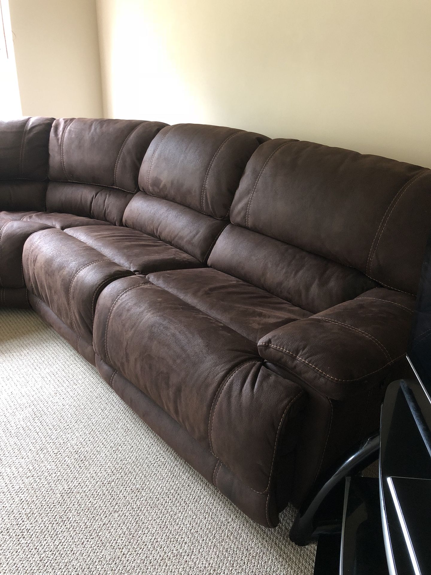 Jedd 5 Piece Fabric Power Reclining Sectional Sofa Baci Living Room