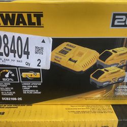 Dewalt Power Stack 8.0 Batteries And Charger 