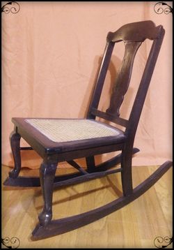 Antique Queen Anne nursing chair