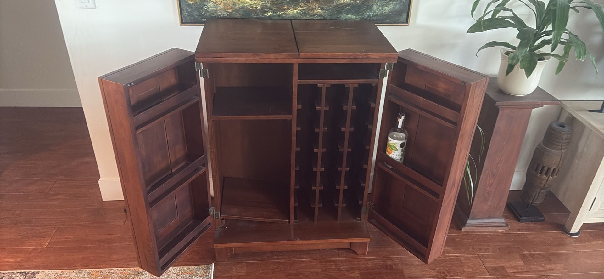Obo Bar/ Wine Rack Solid Mahogany