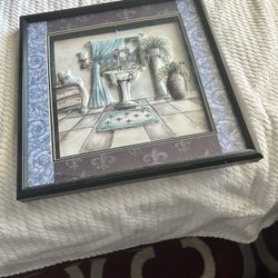 Cute Bathroom Picture 14 X 14 In