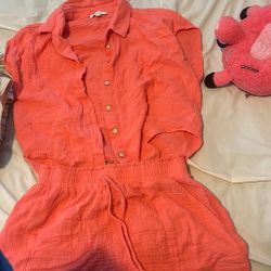 2 Piece Set, Flamingo Pink, Size Medium