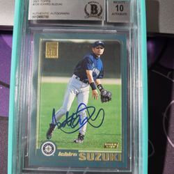 2001 Topps Ichiro Suzuki Authentic Autograph BGS 10