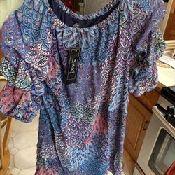 New 1/2 Puff Sleeve Dress