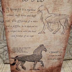 Harry Potter Hippogriff Magical Creature Sign Tin 8" X 12"