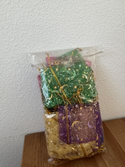 Organza Gift Bags with Drawstrings - Moon & Stars, 100 pcs - New