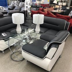 Black & White sofa Love Seat Only $49 Down Take It Home Today!!!! Available In Different Colors 