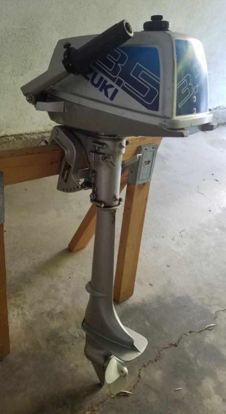 SUZUKI 3.5 3.5hp outboard motor engine marine boat dinghy tender skiff dingy sailboat fishing out board 3.5hp dt3.5 islands harbor emergency
