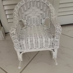 Large Doll Wicker Rocker 