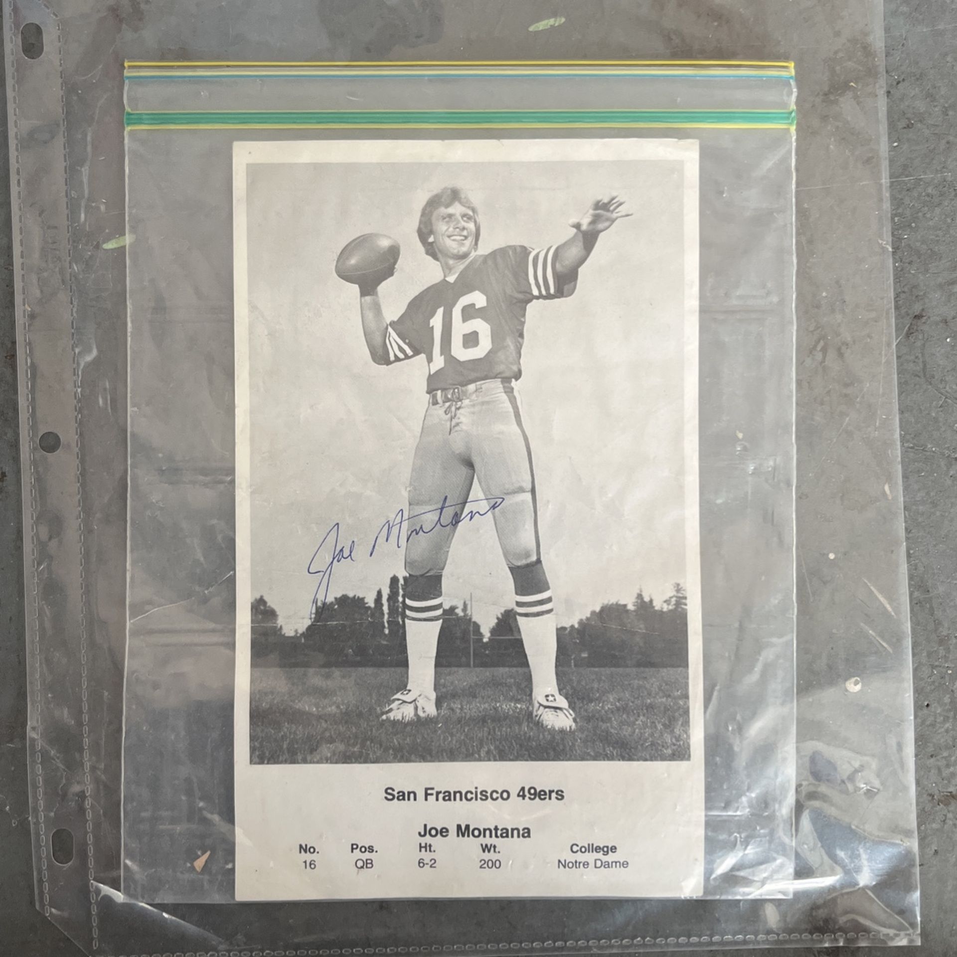 Joe Montana Signed Photograph