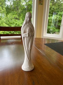 Beautiful ceramic statue of the Virgin Mary