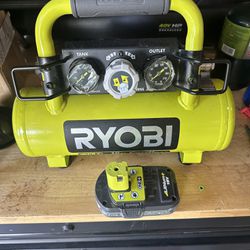 Ryobi Portable Air compressor With Battery