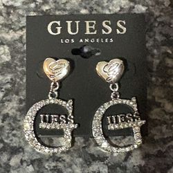 Silver Guess Earrings 