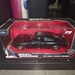 Fast and furious 1968 Dodge charger wide body black diecast
