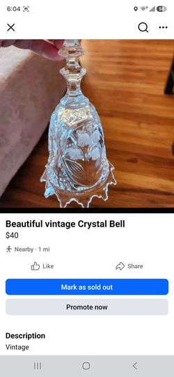 Vintage Crystal Bell