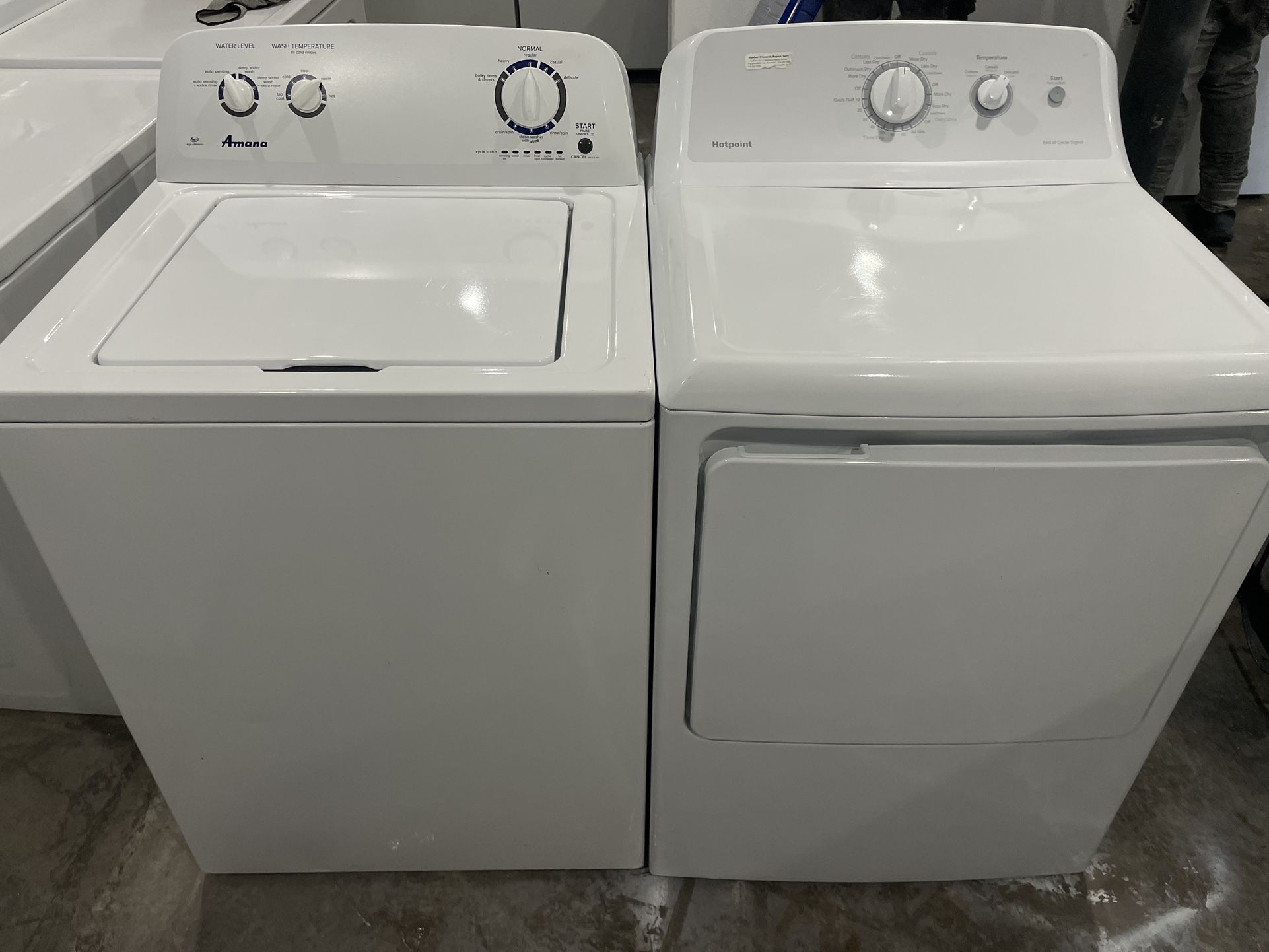 Amana washer And Hotpoint Dryer Electric 