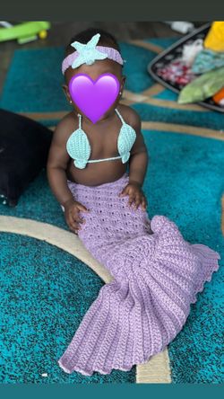 Crochet baby mermaid discount outfit