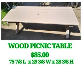 Wood Picnic Table