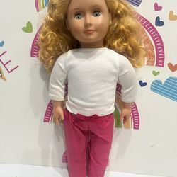 OUR GENERATION DOLL 18 INCH - BLUE EYES AND RED HAIR