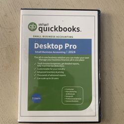Intuit QuickBooks 2024 Desktop Pro Permanent License, 3 users, Windows Pc
