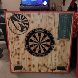 *DART BOARD* with handmade backboard