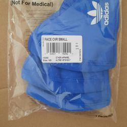 2 Adidas Face Mask Cover Packs ☆  Blue SMALL (3 Pack) *6 MASKS IN TOTAL*