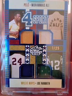 2025 Leaf 4 Sport Pele Muhammad Ali Willy Mays Joe Namath # .4S-1  7/25