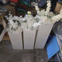 Wooden Stand With Flowers  