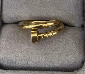 Anillo gold filled tornillo joyería antigua