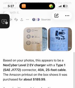 NexCyber Level 2 EV Charger 40A J1772