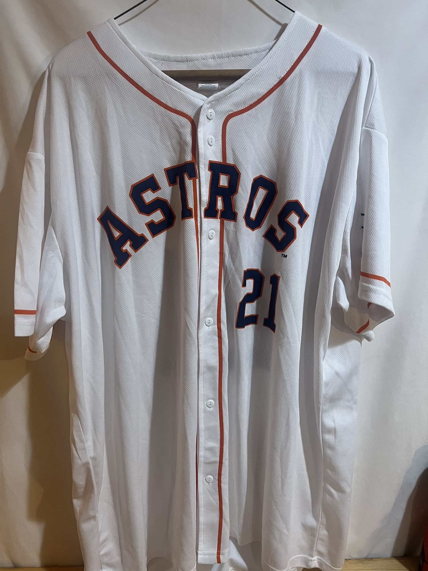 Zack Greinke Jersey Men's X-Large Houston Astros White Shirt Used Good Condition $15 Meet Up In Irving @dfwgoods