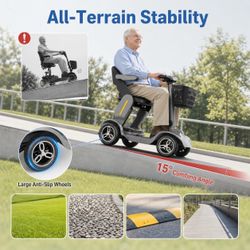 🔥 REYWMER ALL-TERRAIN FOLDING MOBILITY SCOOTER 🔥  ♿ Portable • Long Range • Outdoor Ready  ⚡ Powerful 500W Motor 🔋 Range: Up to 35 Miles 🚀 Speed: