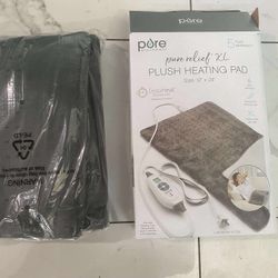 Pure Enrichment PureRelief XL King Size Heating Pad - Gray (NEW Open Box)