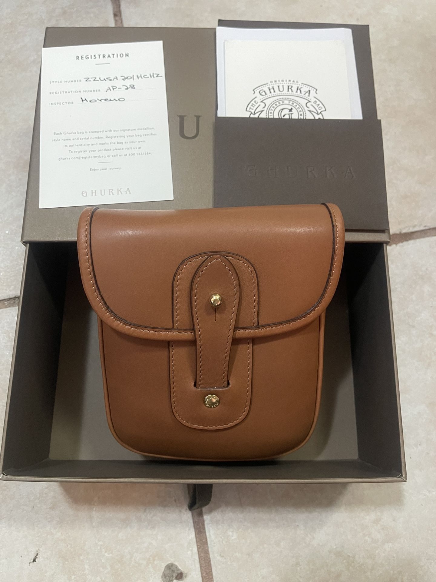 Brand New Ghurka Chestnut Purse