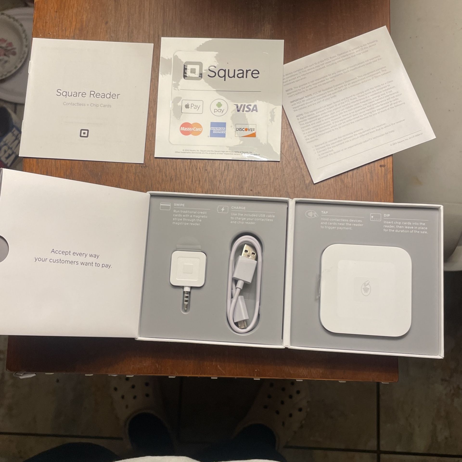 Square Chip And Touchless Reader 