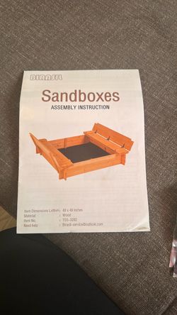 Birasil Wooden Sandbox 48x48 Inch