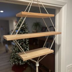 Geometric Macrame Hanging Shelves