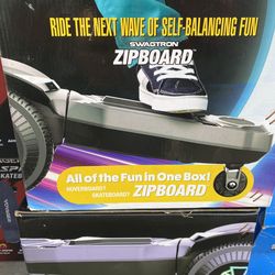 Swagtron Shuttle Zipboard Electric Hoverboard Skateboard 7 mph and 3-Mile Range LED Wheels Bluetooth Speaker