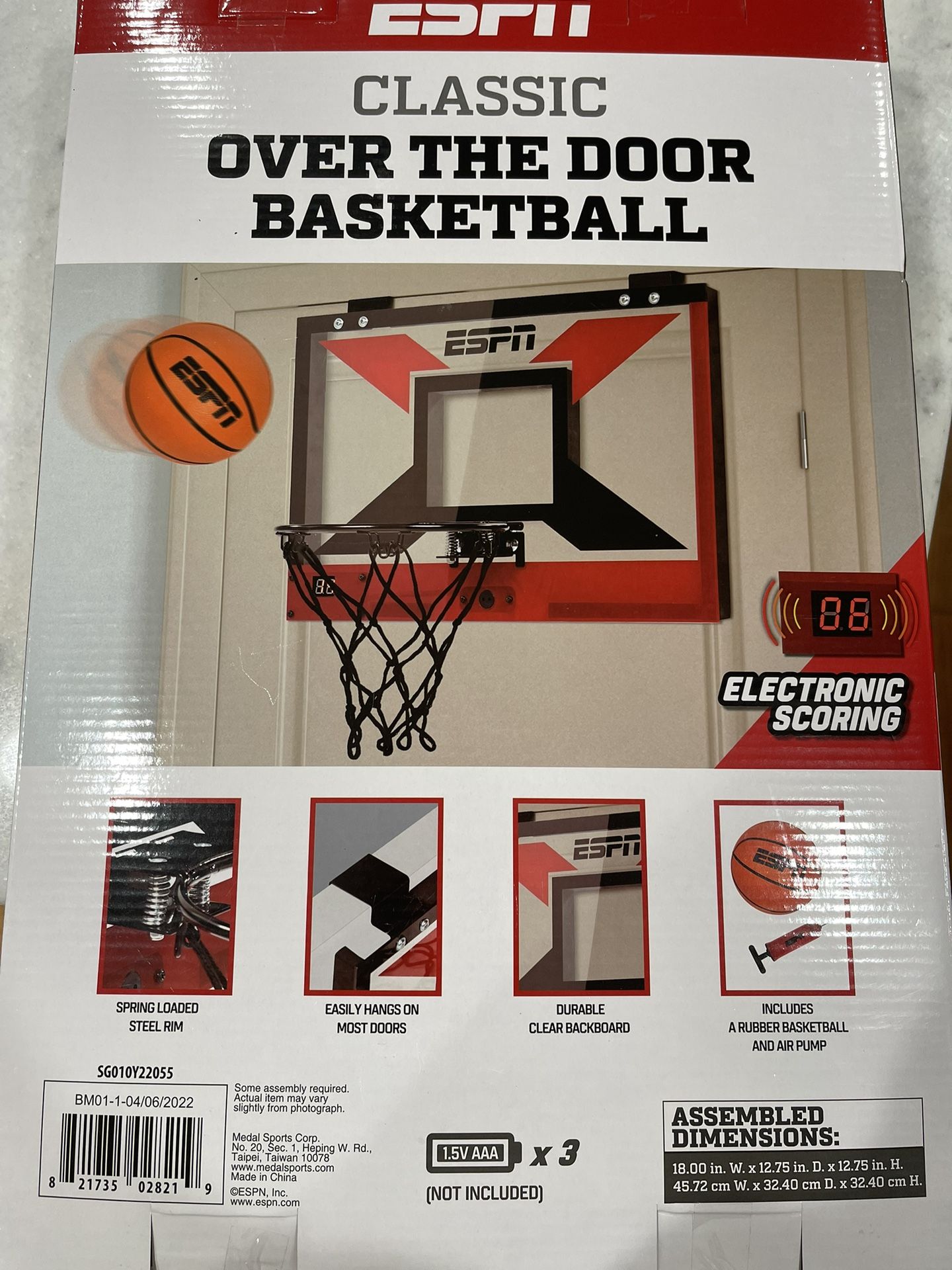 ESPN Over The Door Basketball Hoop