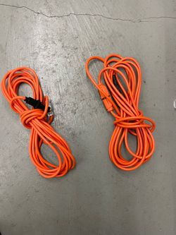 Orange Heavy-Duty Extension Cords – Set of 2
